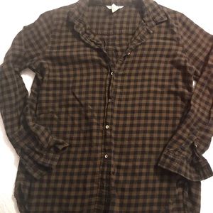 H&M Green/Black Button-up Size 6